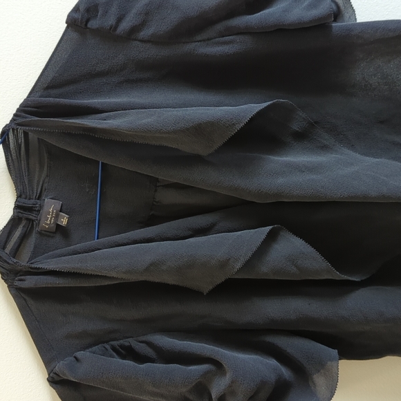 T Babaton black silk shirt with ruffles - Picture 2 of 5